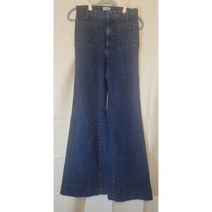 SHOW ME YOUR MUMU Blue Large Flare Bell Jeans Size 27 Small